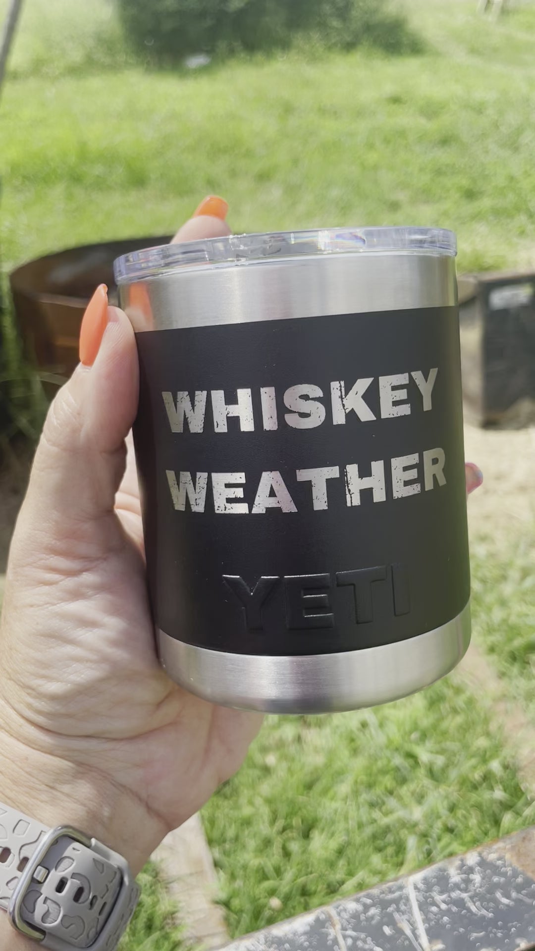 Custom Laser Engraved 10oz YETI Wine Tumbler with Magslider Lid